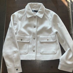 Zara Cream Bomber Jacket